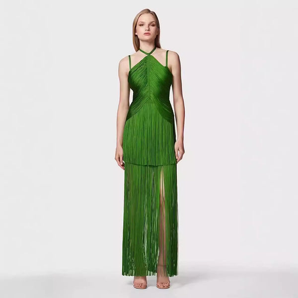 Green Fringe Dress