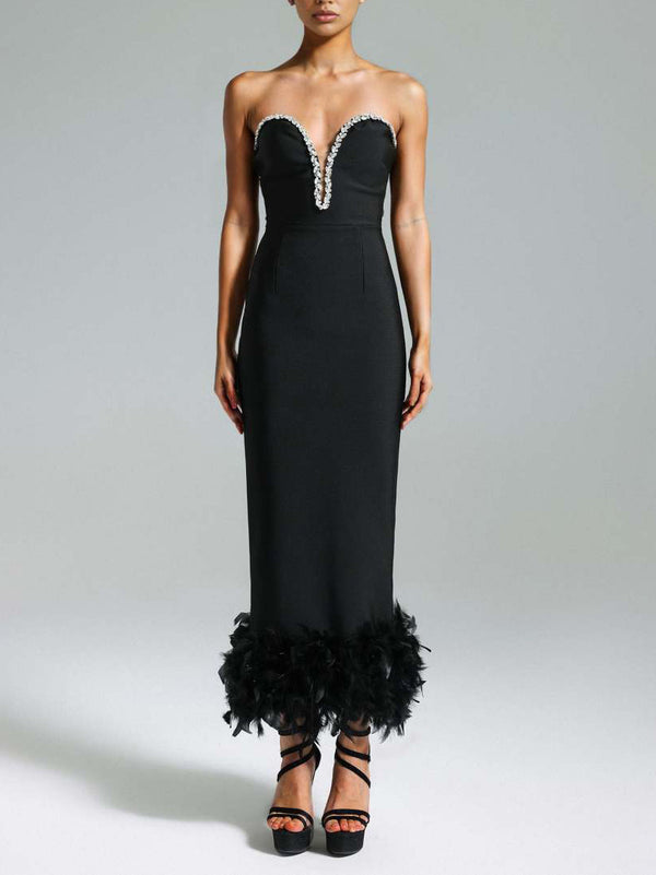 Black Feather Dress