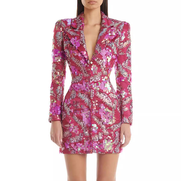 Sequin Blazer Dress