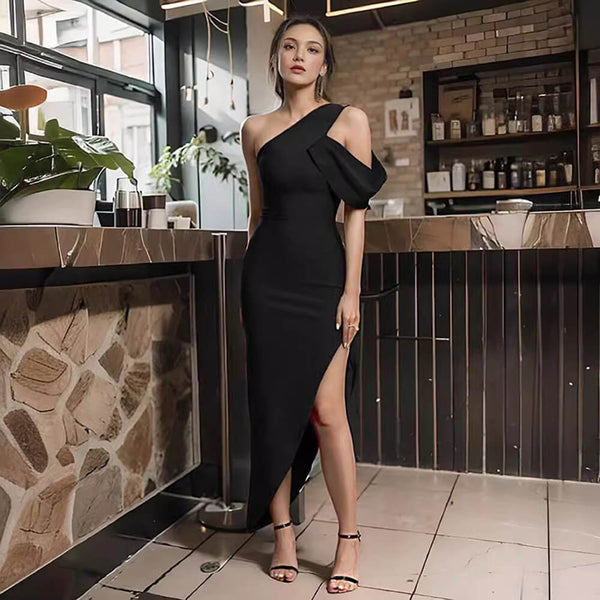 Black One Shoulder Dress