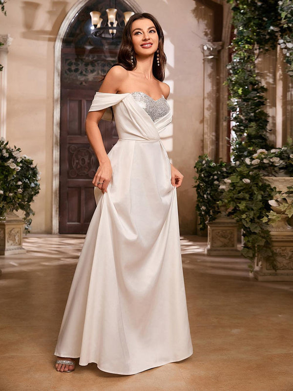 White A Line Wedding Dress