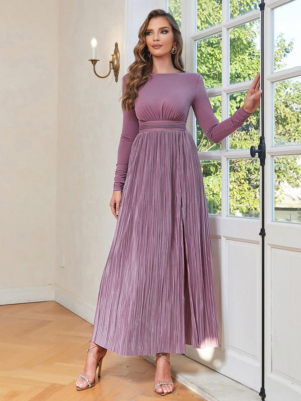 Elegant Pleated Maxi Dress