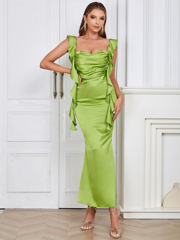 Green Ruffle Dress