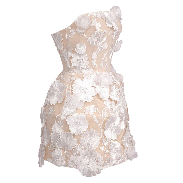 3D Floral Mesh Dress 5