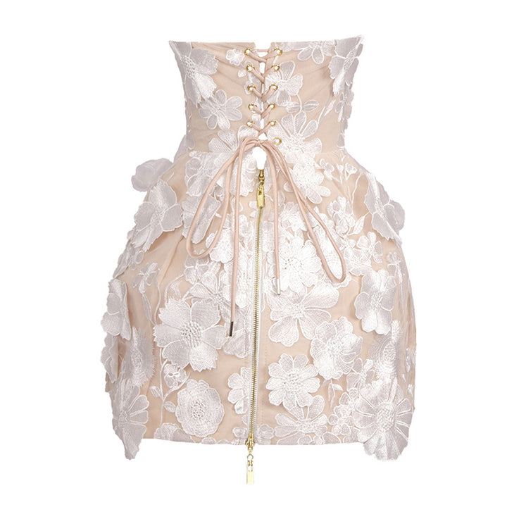 3D Floral Mesh Dress 6