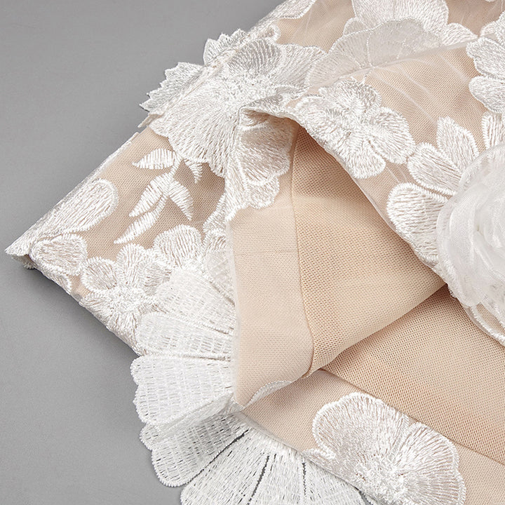 3D Floral Mesh Dress 7