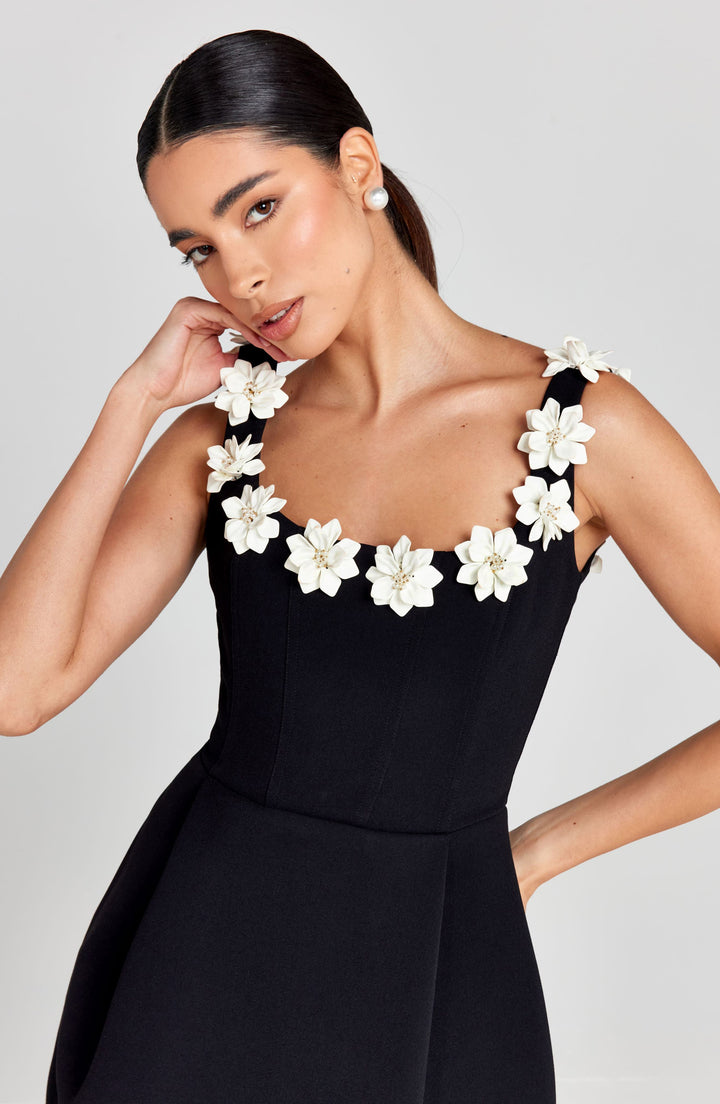 3D Flower Applique Dress 2