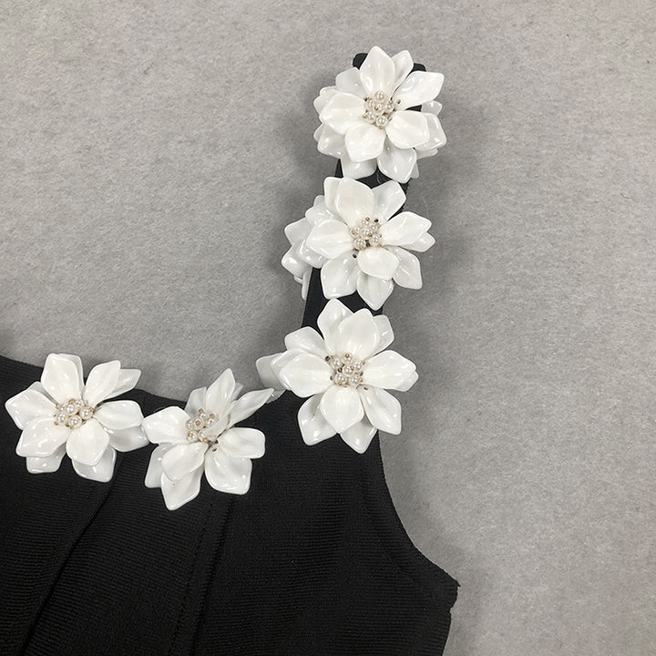 3D Flower Applique Dress 7