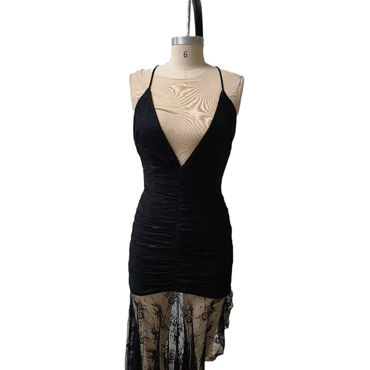 Black Bodycon Halter Dress 3