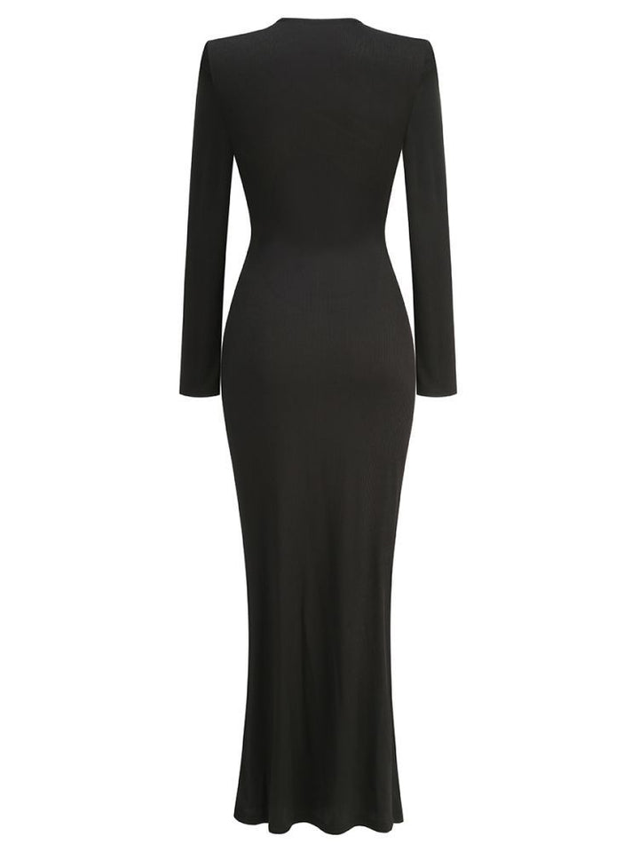 Black Cut Out Midi Dress 4