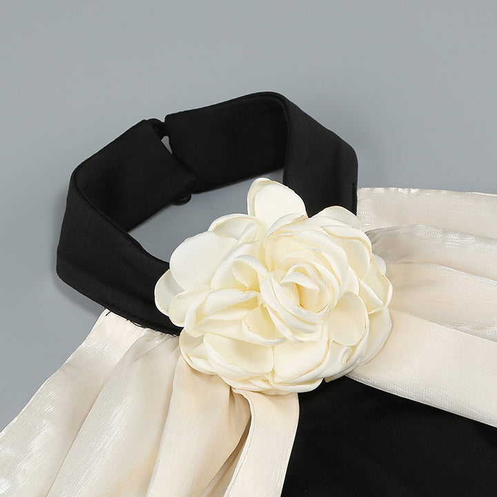 Black Flower Bodycon Dress 9