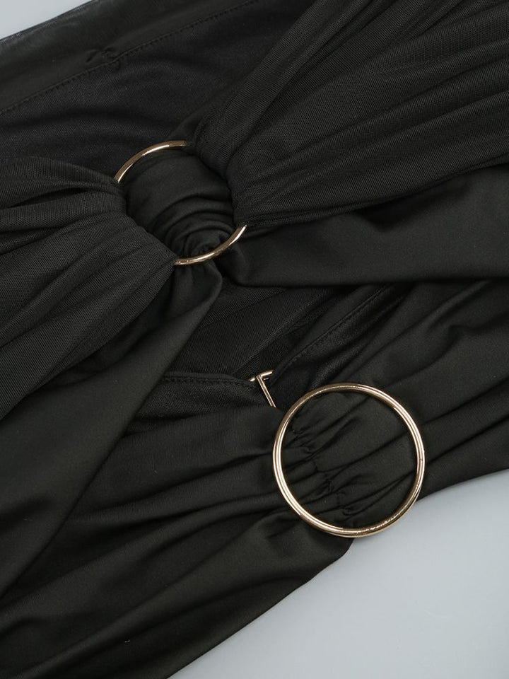 Black Mesh Cut Out Dress 9