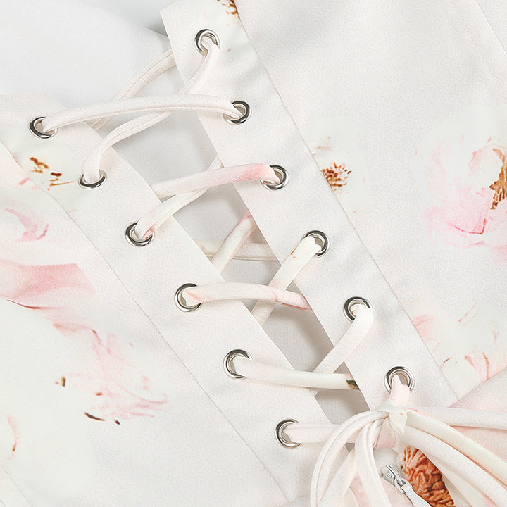 Elegant Corset Floral Dress 10