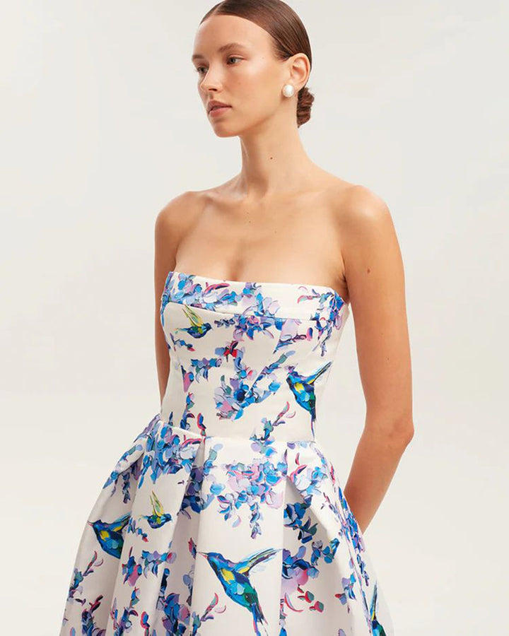 Elegant Corset Floral Dress 4