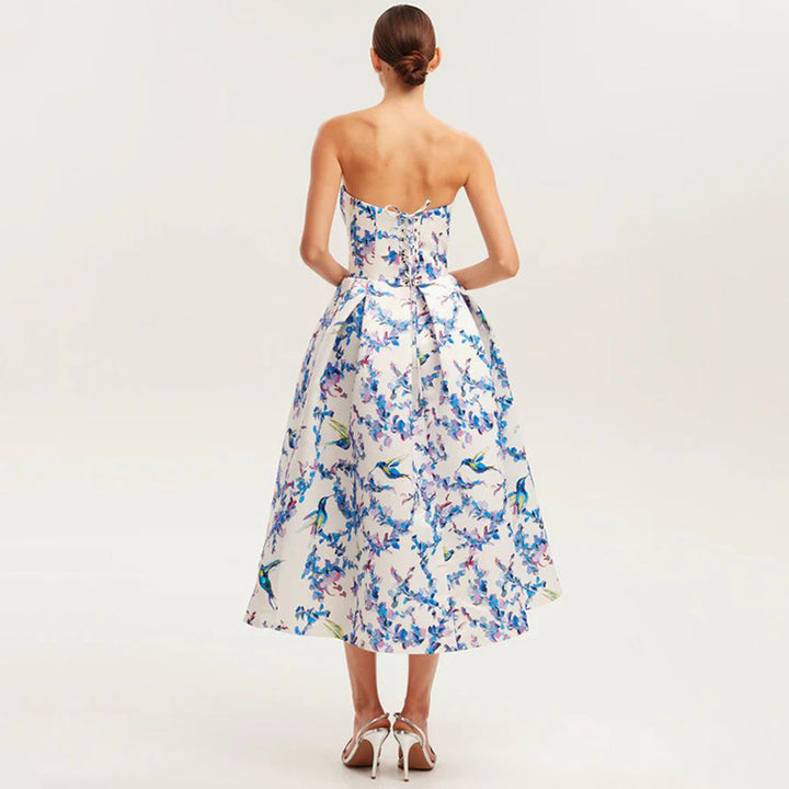 Elegant Corset Floral Dress 5
