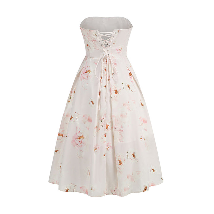 Elegant Corset Floral Dress 8