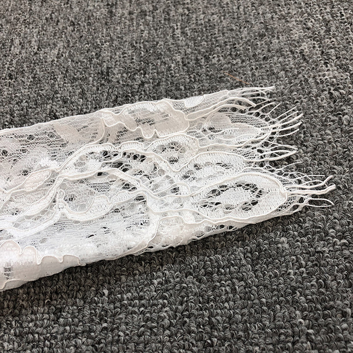 Elegant White Lace Puff Sleeve Dress 10