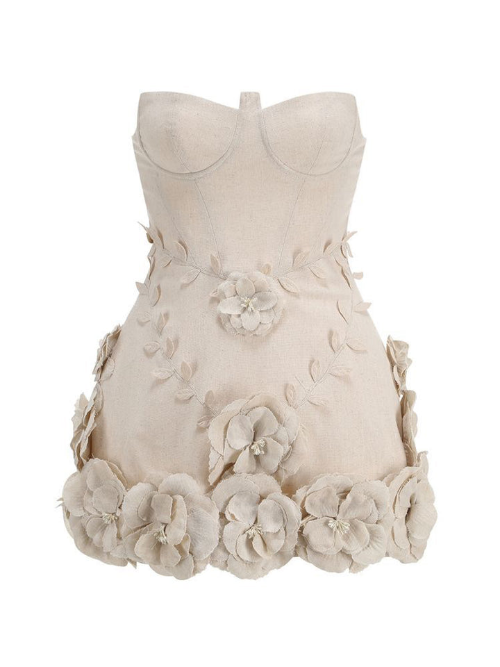 Floral Puffy Corset Dress 4