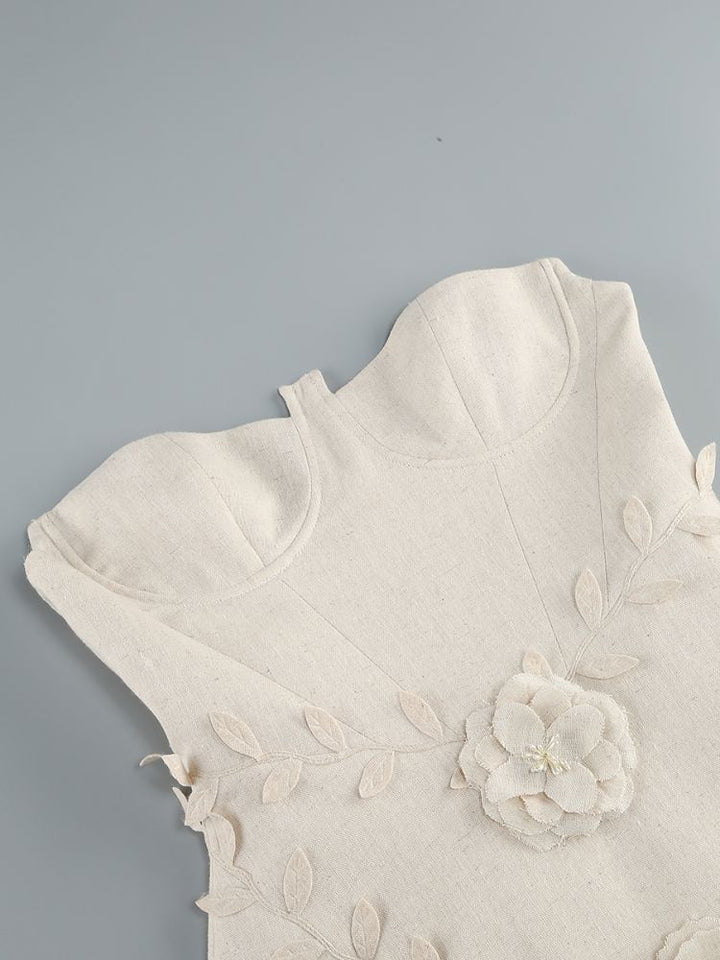 Floral Puffy Corset Dress 6
