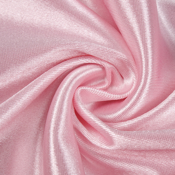 High Neck Backless Satin Dress 20