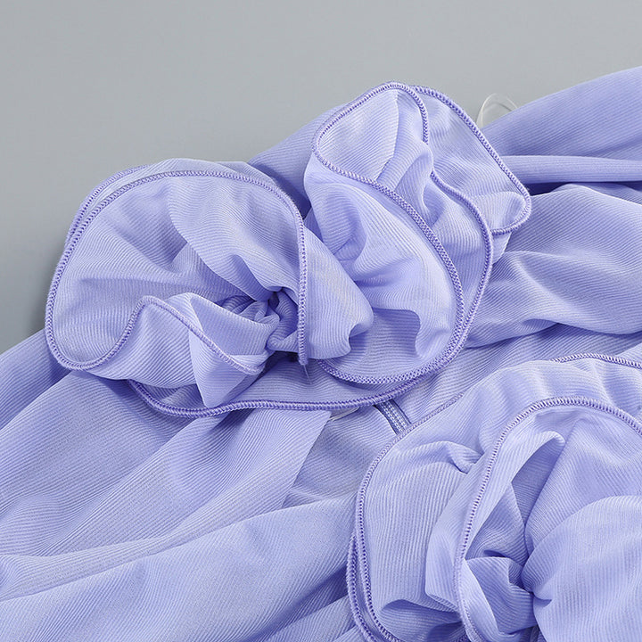 Lilac Floral Cut Out Dress 6