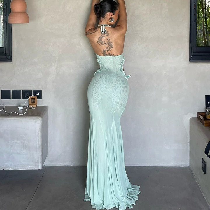 Mint Butterfly Beach Gown 1
