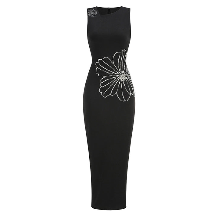 Rhinestone Floral Dress 3
