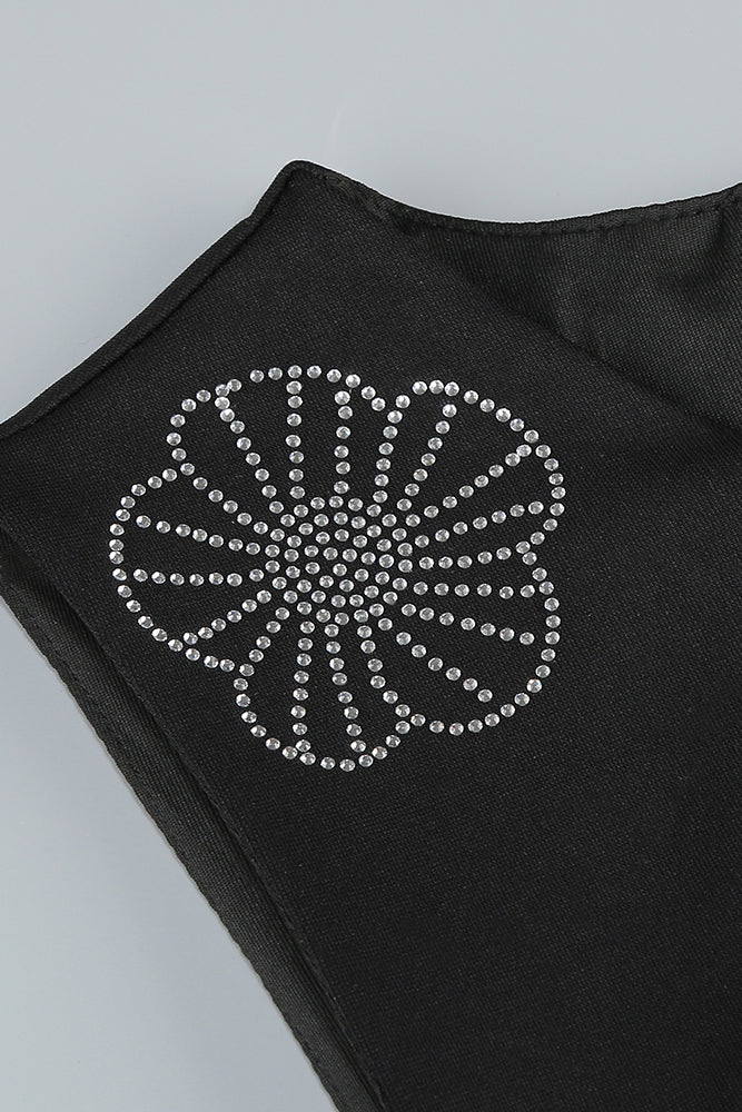 Rhinestone Floral Dress 5