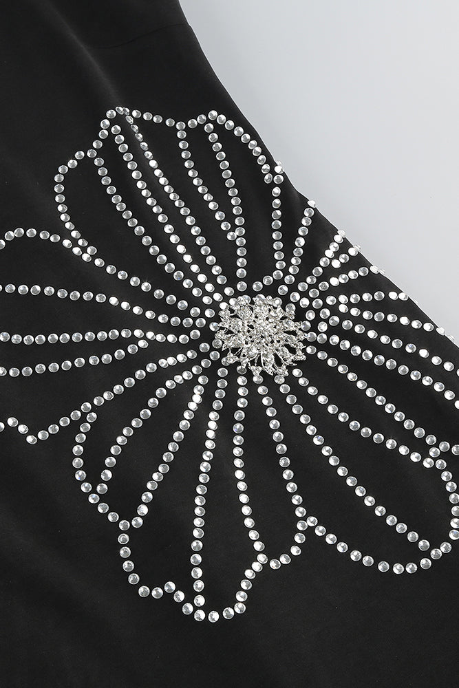 Rhinestone Floral Dress 7