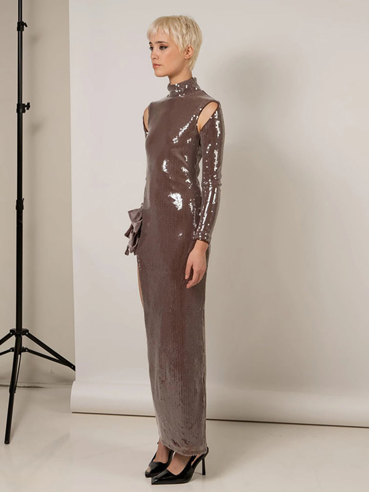 Sequin Cut Out Party Gown 4
