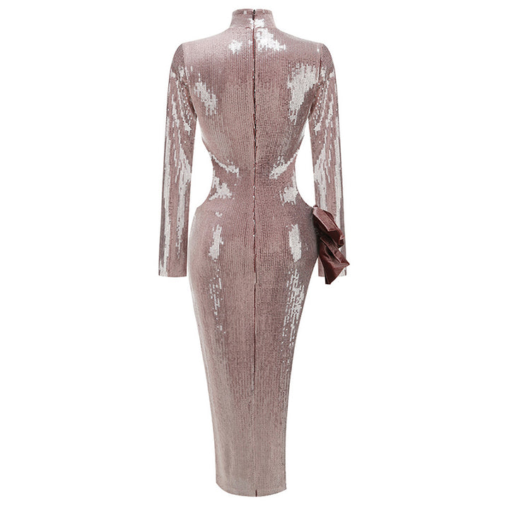 Sequin Cut Out Party Gown 8