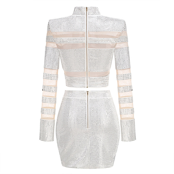 Silver Cut Out Mini Dress 5
