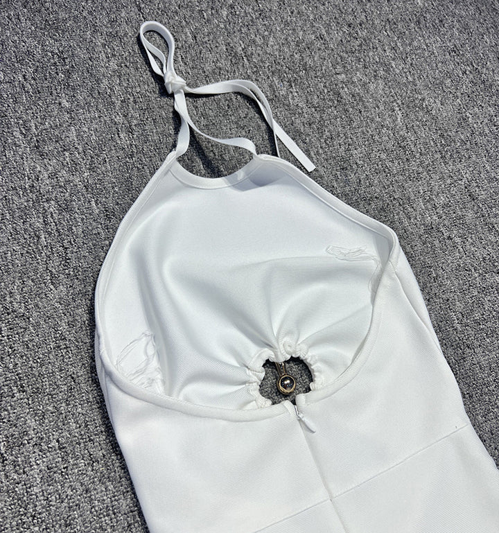 White Cut Out Maxi Dress 5