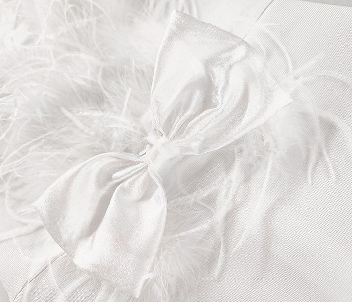 White Feather Bow Gown 3