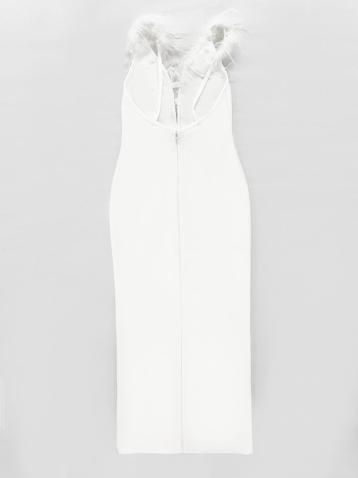 White Feather Bow Gown 6